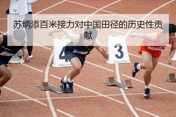 苏炳添百米接力对中国田径的历史性贡献